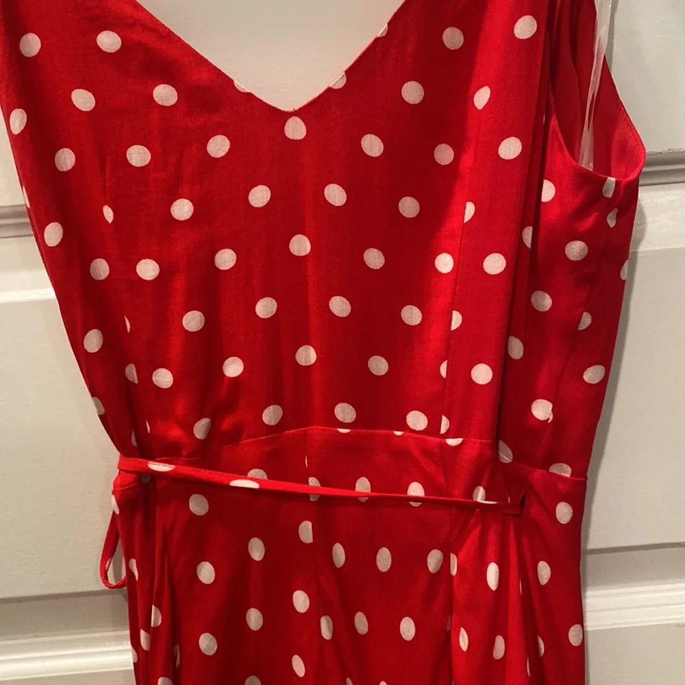 Lunik Red Polka Dot Wrap Dress NWT - Picture 6 of 8